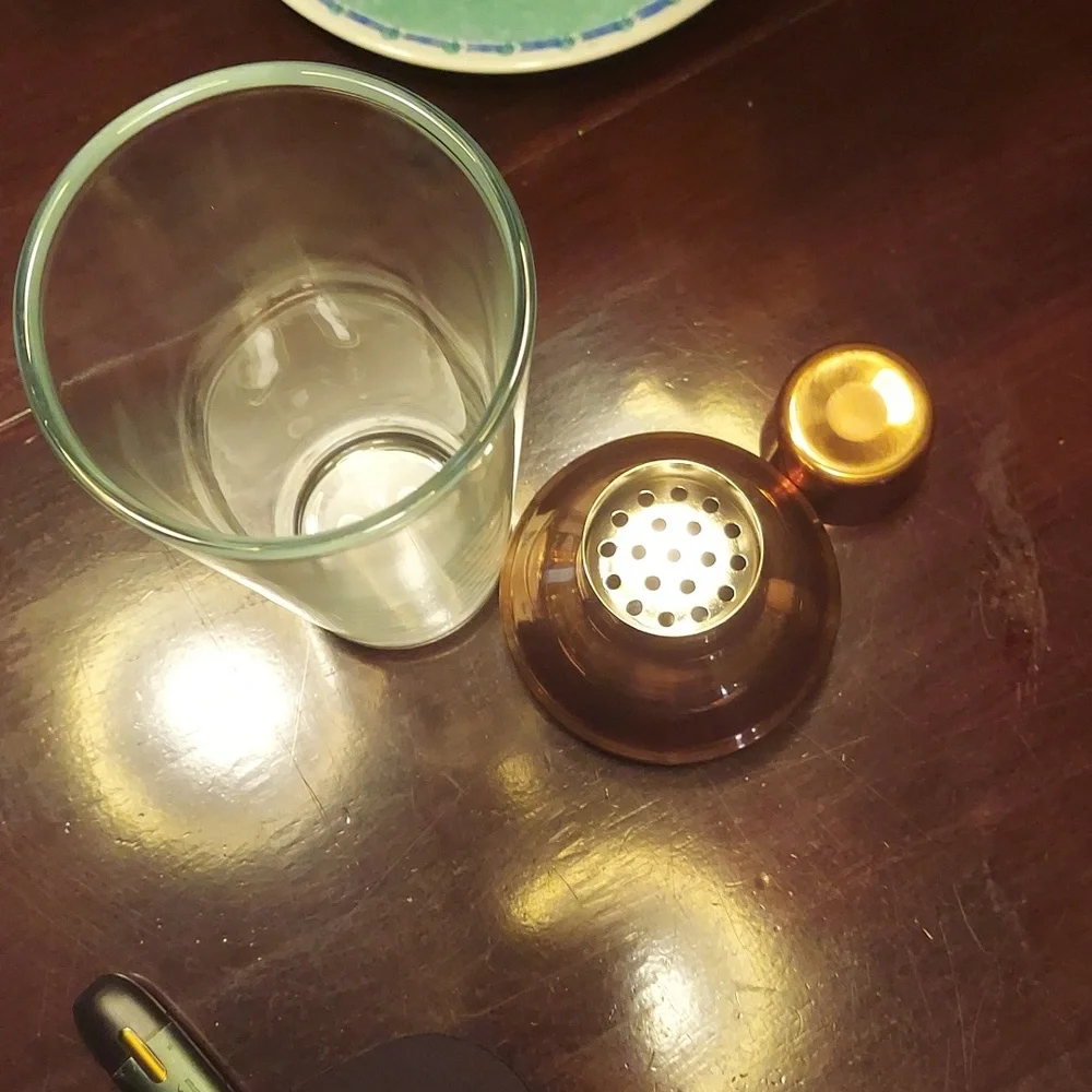 Copper Cocktail Shaker Glass 18 ounce BNWT SO